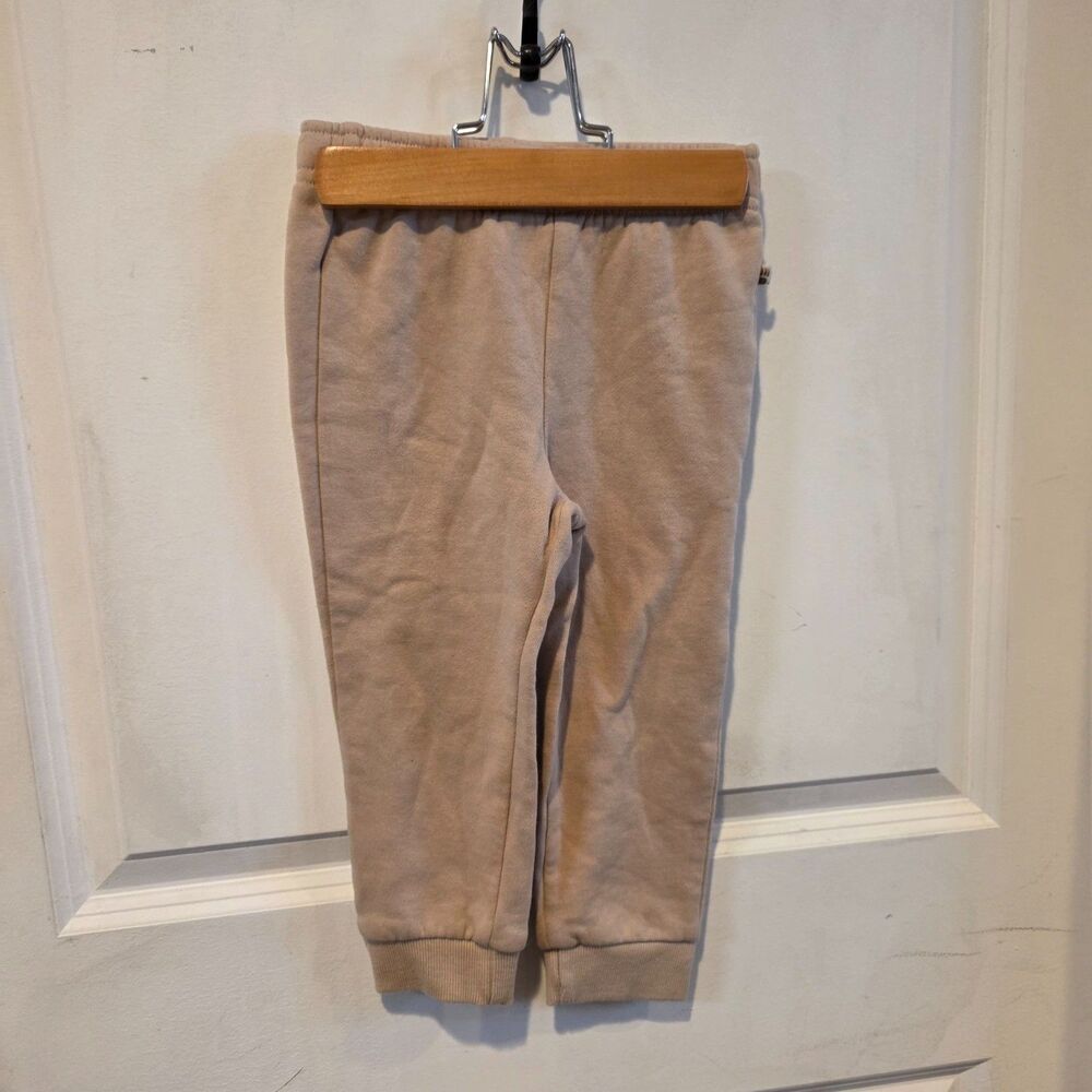 Bearpaw Toddler Fleece Jogger Sweatpants Tan Beige 2T Soft Cozy Unisex
